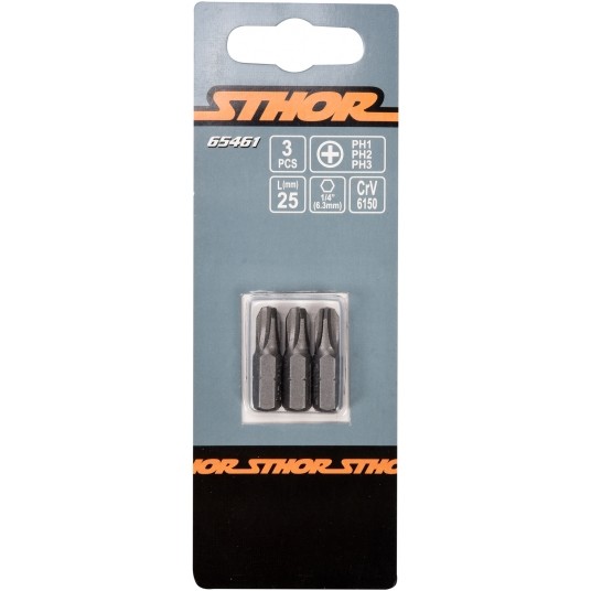 BITY 1/4"X25 MM PH1, PH2, PH3 3 SZT -zdjęcie numer 2