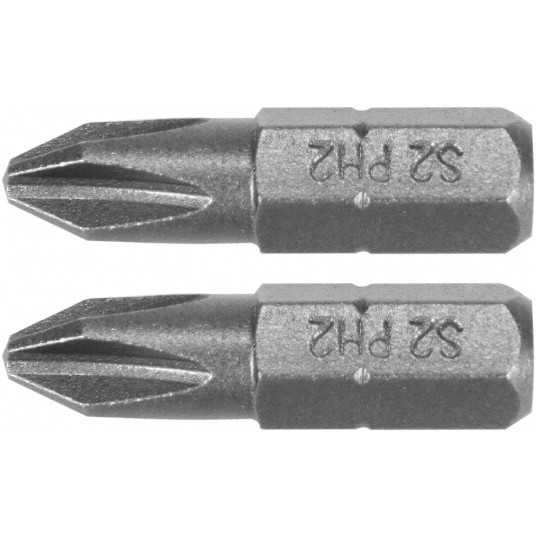 BITY 1/4"X25 MM PH2 2 SZT -zdjęcie numer 1