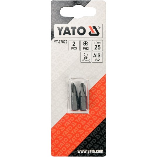 BITY 1/4"X25 MM PH2 2 SZT -zdjęcie numer 2