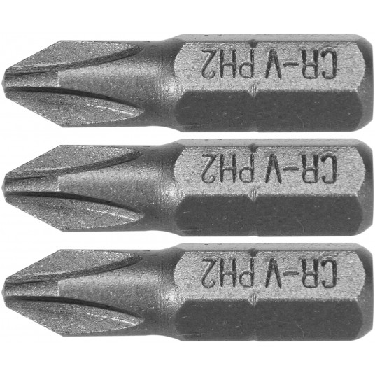 BITY 1/4"X25 MM PH2 3 SZT -zdjęcie numer 1