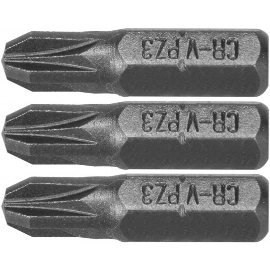 BITY 1/4"X25 MM PZ3 3 SZT -zdjęcie numer 1