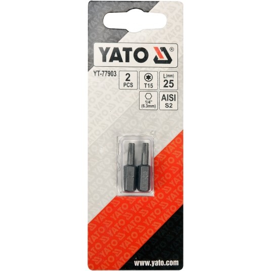 BITY 1/4"X25 MM TORX T15 2 SZT -zdjęcie numer 2