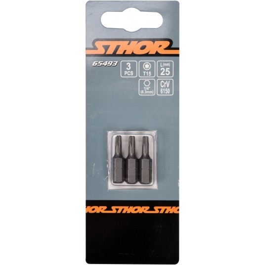 BITY 1/4"X25 MM TORX T15 3 SZT -zdjęcie numer 2