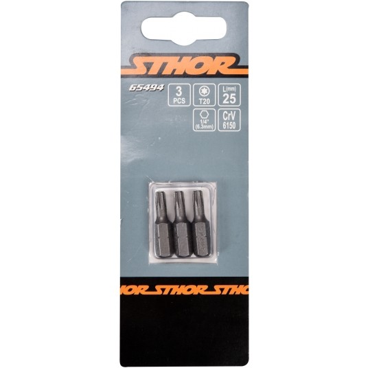 BITY 1/4"X25 MM TORX T20 3 SZT -zdjęcie numer 2