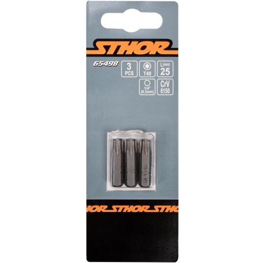 BITY 1/4"X25 MM TORX T40 3 SZT -zdjęcie numer 2
