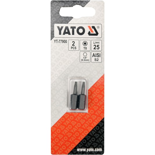 BITY 1/4"X25 MM TORX T8 2 SZT -zdjęcie numer 2