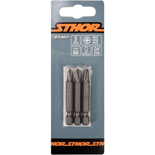 BITY 1/4"X50 MM PH1, PH2, PH3 3 SZT -zdjęcie numer 2