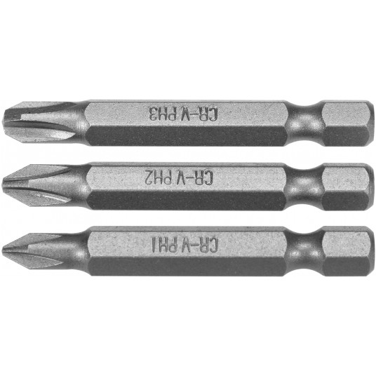 BITY 1/4"X50 MM PH1, PH2, PH3 3 SZT -zdjęcie numer 1