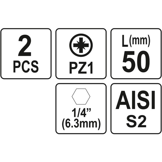 BITY 1/4"X50 MM PZ1 2 SZT -zdjęcie numer 3