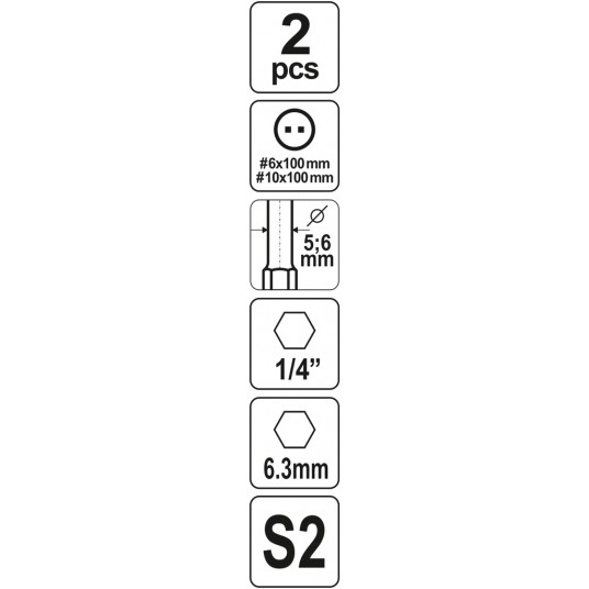 BITY DŁUGIE SPANNER Nr6.X100MM; Nr10X100 -zdjęcie numer 3