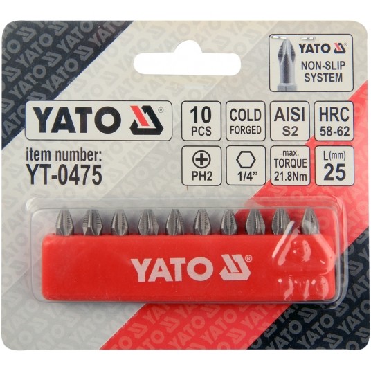 BITY DO WKRĘTARKI 10SZT. PH2x25 S2 -zdjęcie numer 2