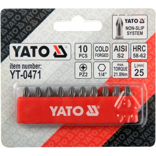 BITY DO WKRĘTARKI 10SZT. PZ2x25 S2 -zdjęcie numer 2