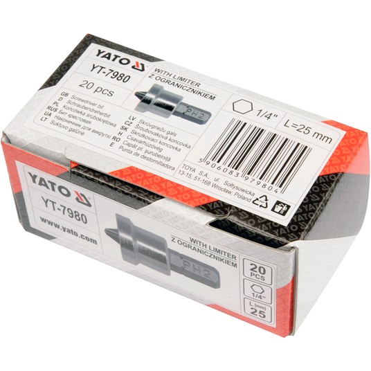 BITY Z OGRANICZNIKIEM 1/4"X25 MM PH2 20S -zdjęcie numer 3