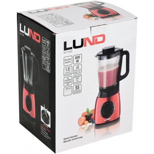 BLENDER KIELICHOWY 600W CZERWONY -zdjęcie numer 8