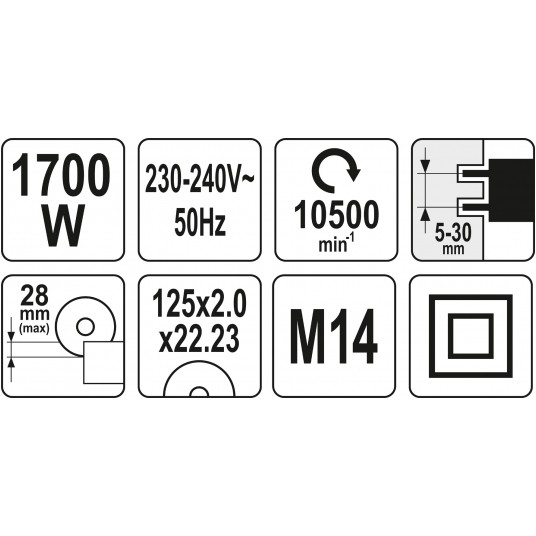 BRUZDOWNICA 1700W 125MM -zdjęcie numer 4