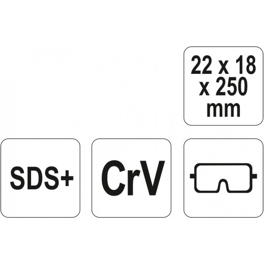 BRUZDOWNIK SDS PLUS 22x18x250 CrV -zdjęcie numer 3