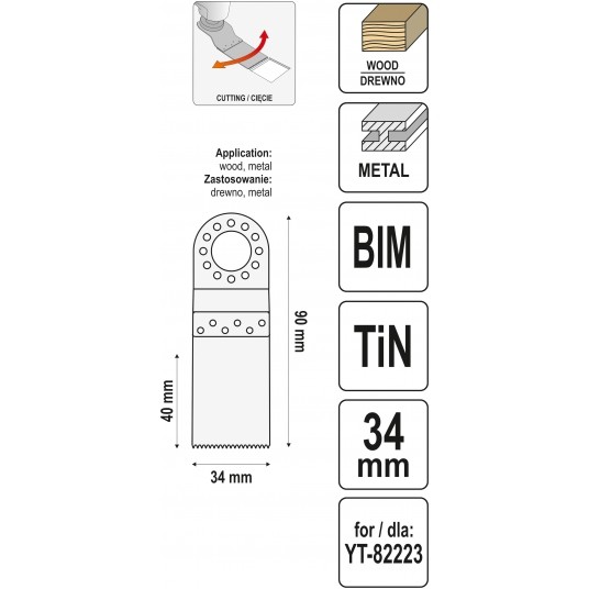 BRZESZCZOT BIM-TIN DŁ. 90MM SZER. 34MM -zdjęcie numer 4