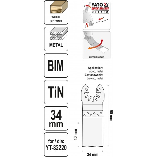 BRZESZCZOT BIM-TIN DŁ. 90MM SZER. 34MM -zdjęcie numer 4