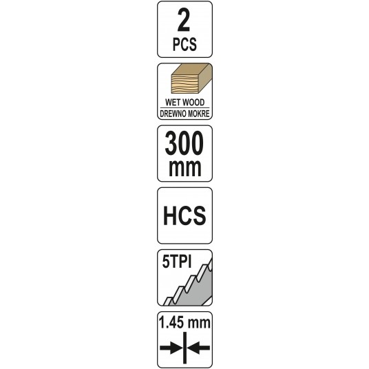 BRZESZCZOTY DO GAŁĘZI HCS300MM 5TPI 2SZT -zdjęcie numer 3