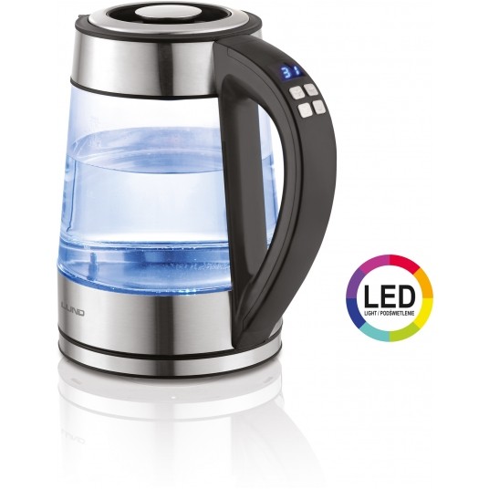 CZAJNIK EL. SZKLANY LED 1,7L REGUL.TEMP -zdjęcie numer 6