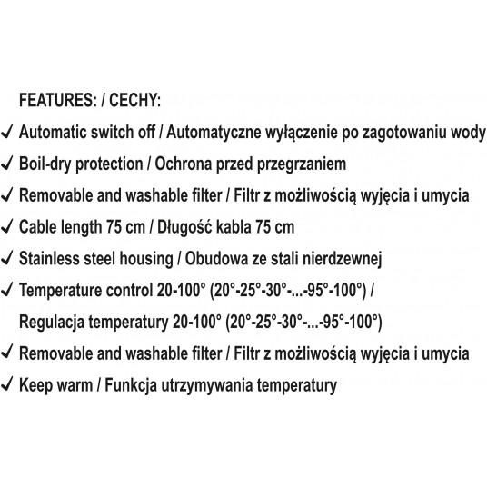 CZAJNIK EL. SZKLANY LED 1,8L REGUL. TEMP -zdjęcie numer 6