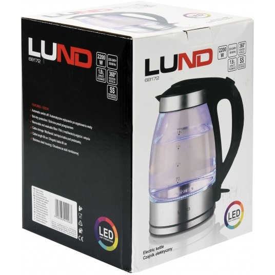 CZAJNIK ELEKTRYCZNY SZKLANY LED 1,8L -zdjęcie numer 3