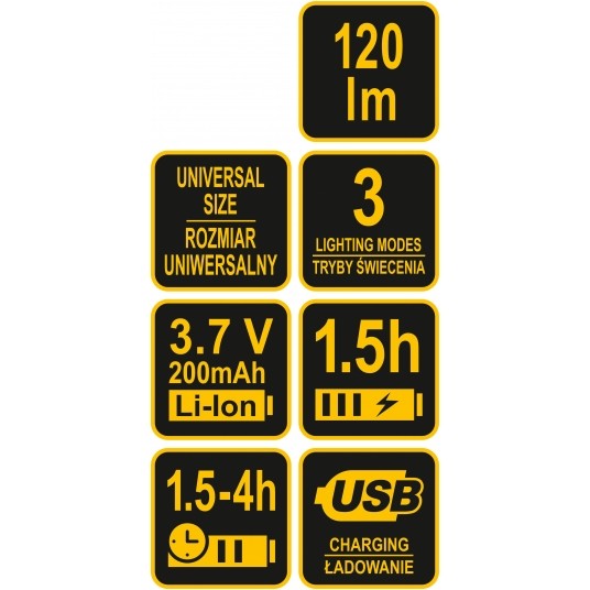 CZAPKA ZIMOWA Z LAMPKĄ LED, SZARA -zdjęcie numer 7