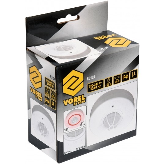 CZUJNIK RUCHU PIR IP20 BIAŁY -zdjęcie numer 3