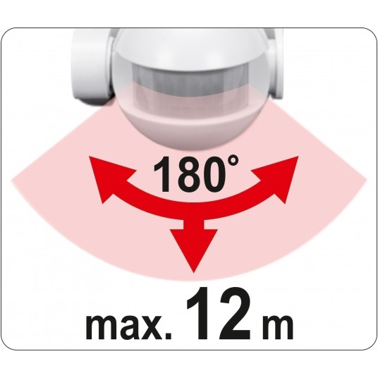 CZUJNIK RUCHU PIR IP44 BIAŁY -zdjęcie numer 6