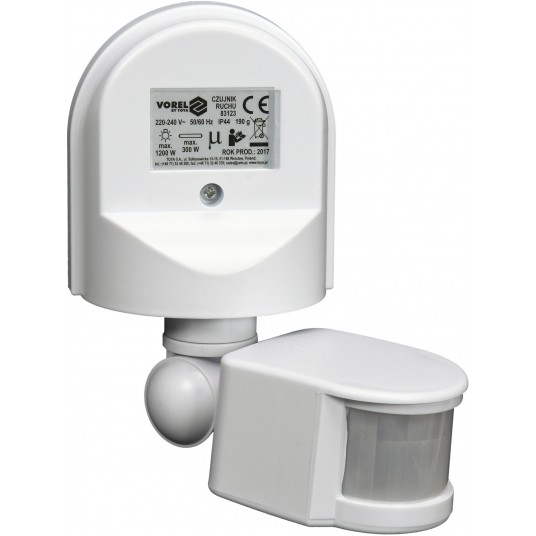 CZUJNIK RUCHU PIR IP44 BIAŁY -zdjęcie numer 2