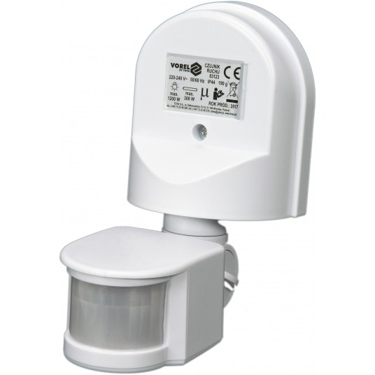 CZUJNIK RUCHU PIR IP44 BIAŁY -zdjęcie numer 1