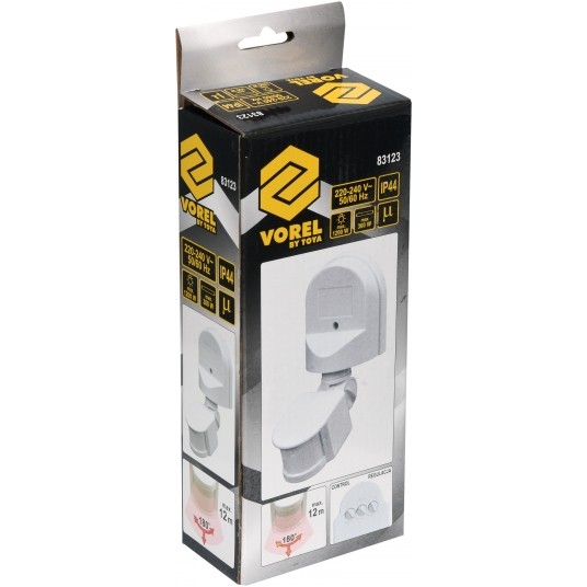 CZUJNIK RUCHU PIR IP44 BIAŁY -zdjęcie numer 4