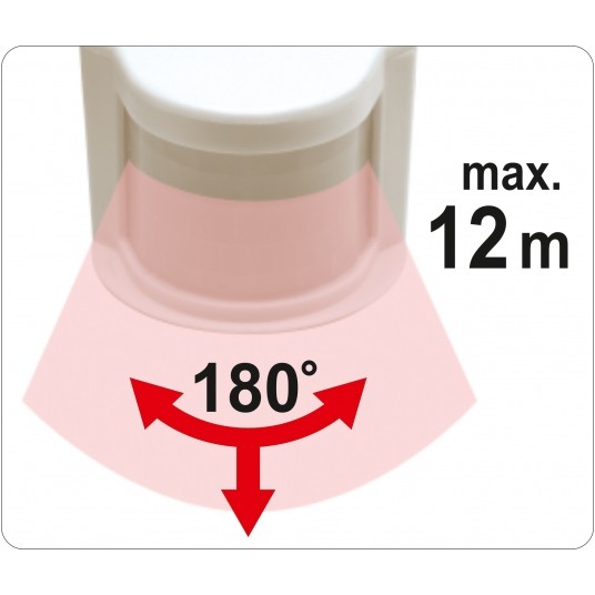 CZUJNIK RUCHU PIR IP44 BIAŁY -zdjęcie numer 6