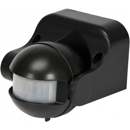 CZUJNIK RUCHU PIR IP44 CZARNY -zdjęcie numer 1