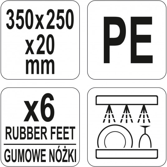 DESKA DO KROJENIA 350x250x20 BIAŁA -zdjęcie numer 4