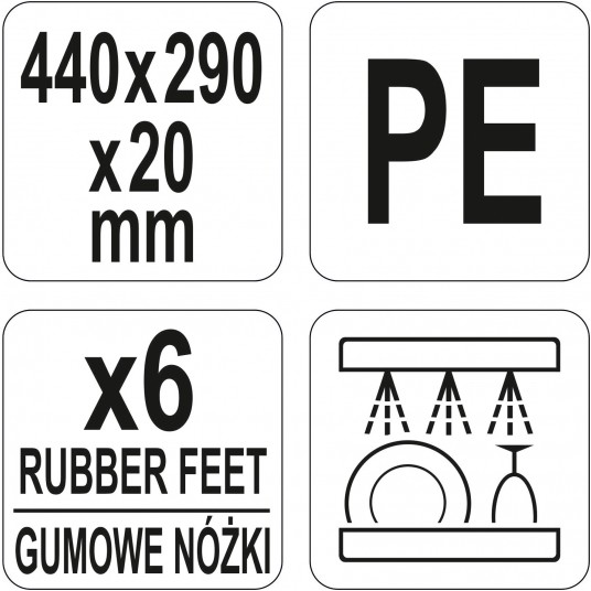 DESKA DO KROJENIA 440x290x20 BIAŁA -zdjęcie numer 3