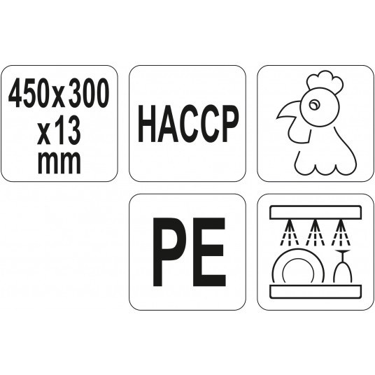 DESKA DO KROJENIA 450x300x13 ŻÓŁTA -zdjęcie numer 3