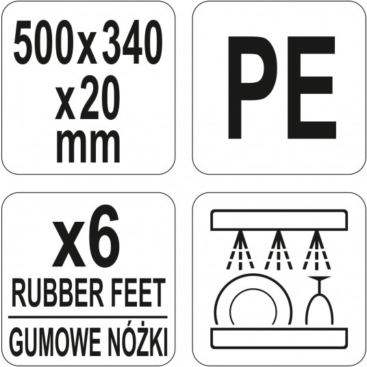 DESKA DO KROJENIA 500x340x20 BIAŁA -zdjęcie numer 3