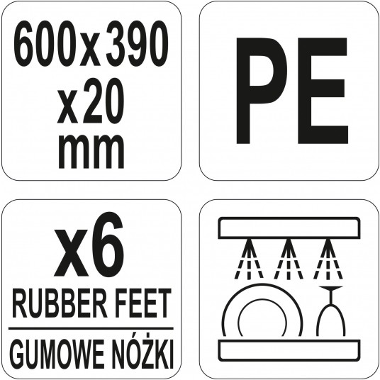 DESKA DO KROJENIA 600x390x20 BIAŁA -zdjęcie numer 3