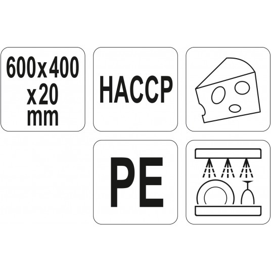 DESKA DO KROJENIA 600x400x20 BIAŁA -zdjęcie numer 3
