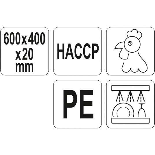 DESKA DO KROJENIA 600x400x20 ŻÓŁTA -zdjęcie numer 3