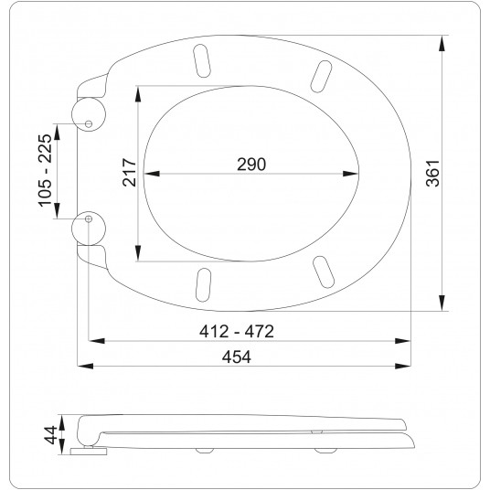DESKA WC PP-D WOLNOOPADAJĄCA WYPINANA -zdjęcie numer 9