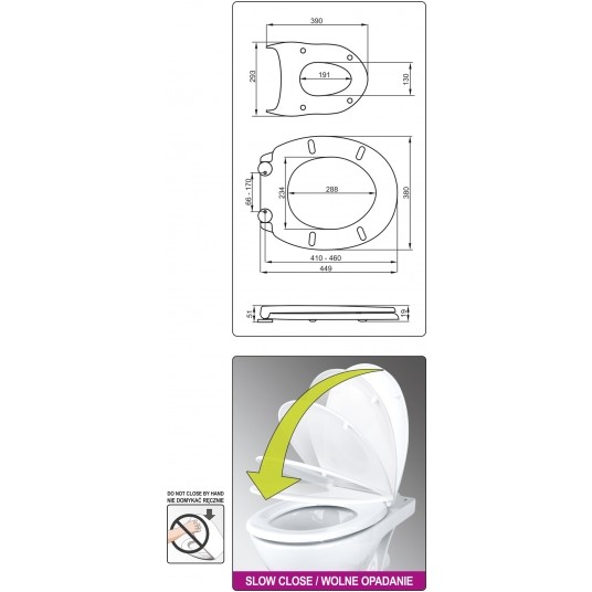 DESKA WC SLIM 2W1 UF WOLNOOPADAJĄCA -zdjęcie numer 3
