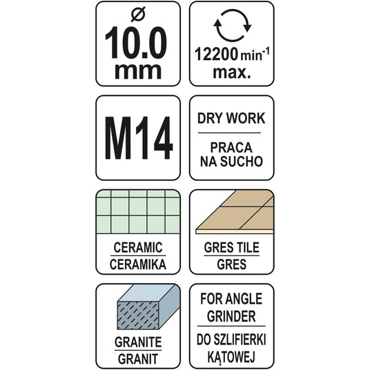 DIAMENTOWE WIERTŁO DO GRESU 10MM -zdjęcie numer 4