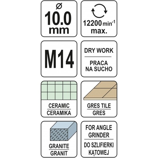 DIAMENTOWE WIERTŁO DO GRESU 10MM -zdjęcie numer 4