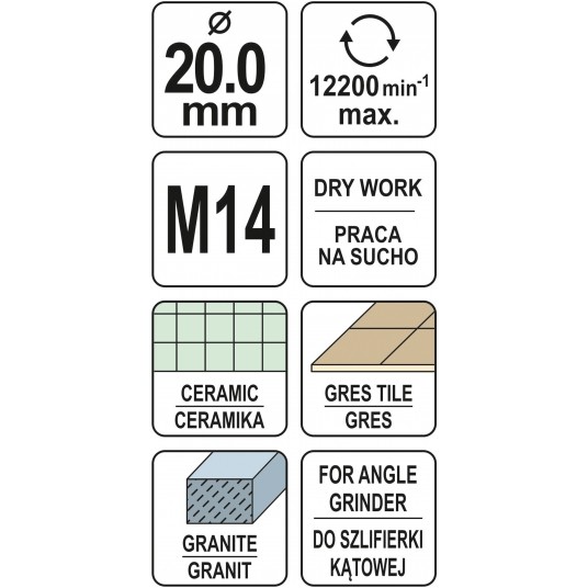 DIAMENTOWE WIERTŁO DO GRESU 20MM -zdjęcie numer 4