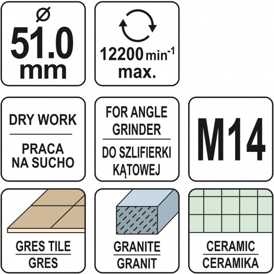 DIAMENTOWE WIERTŁO DO GRESU 51MM -zdjęcie numer 4
