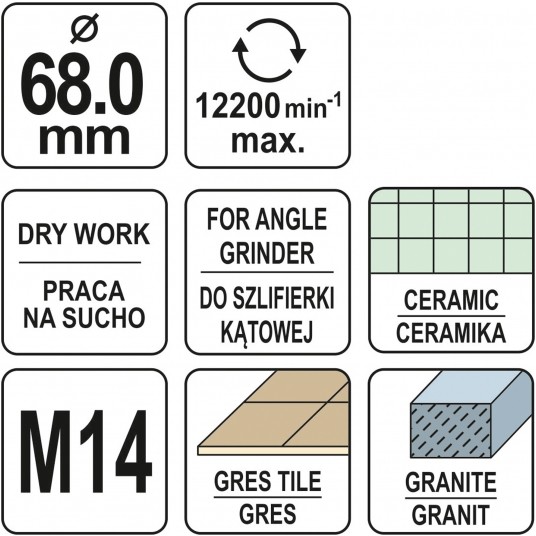 DIAMENTOWE WIERTŁO DO GRESU 68MM -zdjęcie numer 4