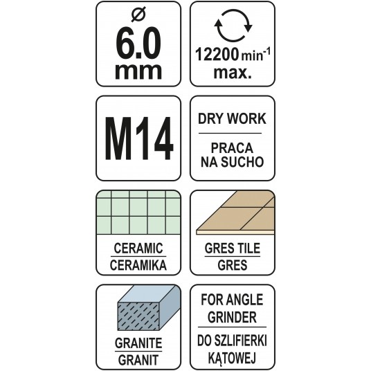 DIAMENTOWE WIERTŁO DO GRESU 6MM -zdjęcie numer 4