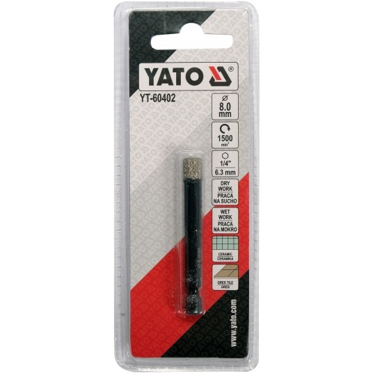 DIAMENTOWE WIERTŁO DO GRESU 8MM HEX -zdjęcie numer 3